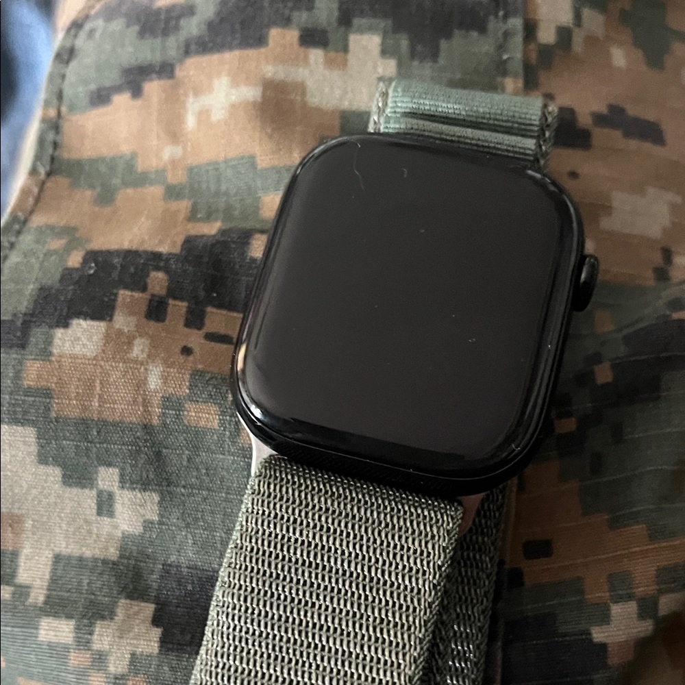 Apple Smartwatch with Olive Strap